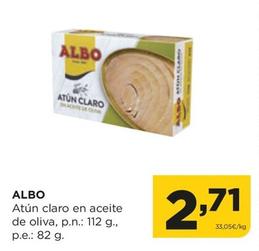 Oferta de Albo - Atún Claro En Aceite De Oliva por 2,71€ en Alimerka