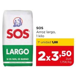 Oferta de Sos - Arroz Largo por 1,88€ en Alimerka