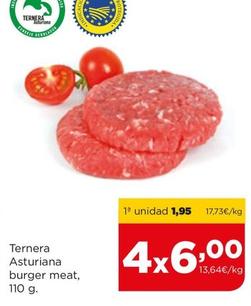 Oferta de Ternera Asturiana Burger Meat por 1,95€ en Alimerka