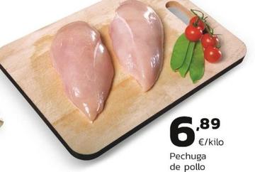 Oferta de Pechuga de pollo por 6,89€ en Supermercados Lupa