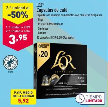 Oferta de Cápsulas de café por 7,89€ en ALDI