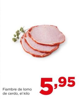Oferta de Fiambre De Lomo De Cerdo por 5,95€ en Alimerka