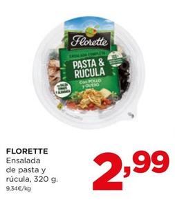 Oferta de Florette - Ensalada De Pasta Y Rúcula por 2,99€ en Alimerka