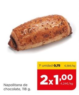 Oferta de Alimerka - Napolitana De Chocolate por 0,75€ en Alimerka