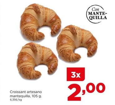 Oferta de Croissant Artesano Mantequilla por 2€ en Alimerka
