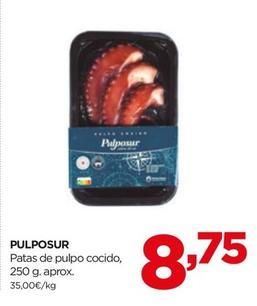 Oferta de Pulposur - Patas De Pulpo Cocido por 8,75€ en Alimerka