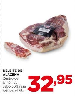 Oferta de Deleite De Alacena - Centro De Jamón De Cebo 50% Raza Ibérica por 32,95€ en Alimerka
