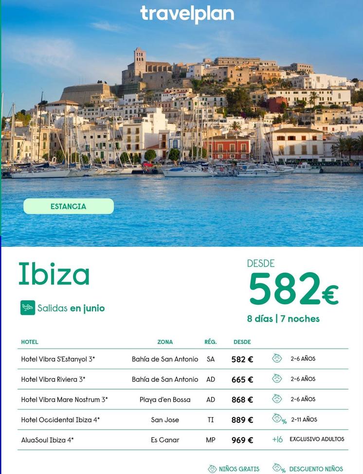 Oferta de Viajes a Ibiza por 582€ en Travelplan