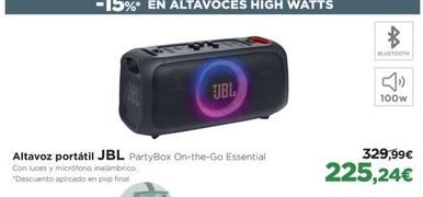 Oferta de JBL - Altavoz Portátil por 225,24€ en El Corte Inglés
