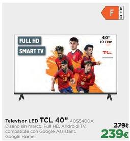Oferta de TCL - Televisor Led 40" por 239€ en El Corte Inglés