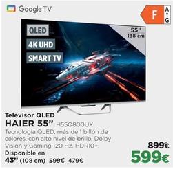 Oferta de Haier - Televisor Qled 55" por 599€ en El Corte Inglés