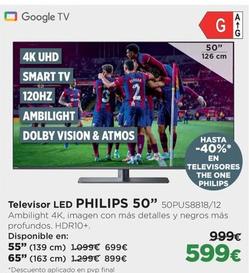 Oferta de Philips - Televisor Led 50" por 599€ en El Corte Inglés
