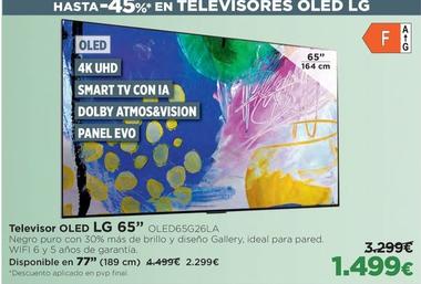 Oferta de Televisor LG por 1499€ en El Corte Inglés