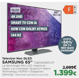 Oferta de Samsung - Televisor Neo QLED 65 por 1399€ en El Corte Inglés