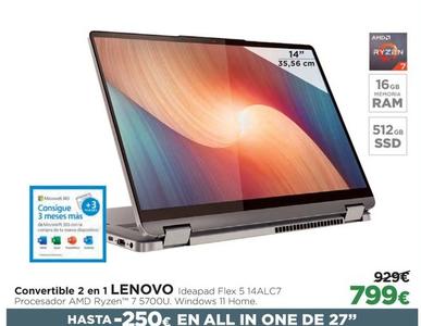 Oferta de Lenovo - Convertible 2 En 1 por 799€ en El Corte Inglés