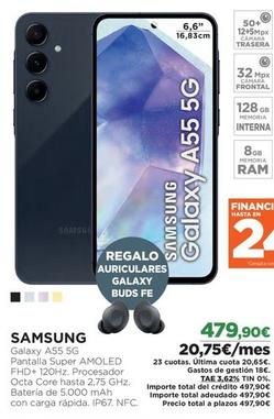 Oferta de Samsung - Galaxy A55 5G por 479,9€ en El Corte Inglés