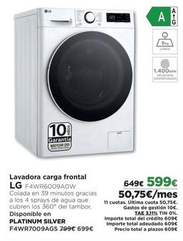 Oferta de LG - Lavadora Carga Frontal por 599€ en El Corte Inglés