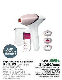 Oferta de Philips - Depiladora De Luz Pulsada por 399€ en El Corte Inglés