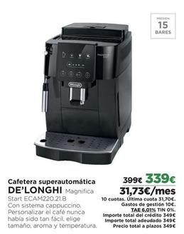 Oferta de De'longhi - Cafetera Superautomática por 339€ en El Corte Inglés