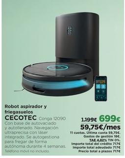Oferta de Cecotec - Robot Aspirador Y Friegasuelos por 699€ en El Corte Inglés