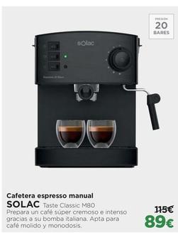 Oferta de Cafetera espresso por 89€ en El Corte Inglés