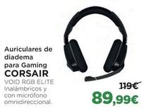 Oferta de Corsair - Auriculares De Diadema Para Gaming por 89,99€ en El Corte Inglés