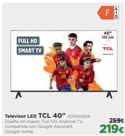 Oferta de Tcl - Televisor LED 40 40S5400A por 219€ en El Corte Inglés