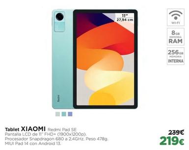 Oferta de Xiaomi - Tablet por 219€ en El Corte Inglés