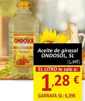 Oferta de Aceite de girasol por 1,28€ en SPAR