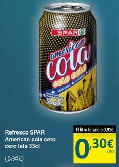 Oferta de Refresco de cola por 0,3€ en SPAR