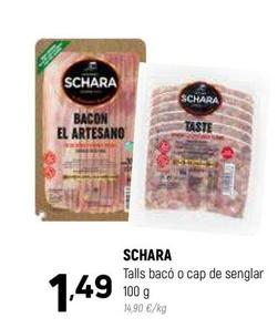 Oferta de Schara - Talls Bacó O Cap De Senglar por 1,49€ en Coviran