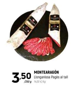 Oferta de Montearagon - Llonganissa Pagès Al Tall por 3,5€ en Coviran