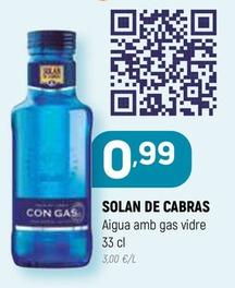 Oferta de Solán De Cabras - Aigua Amb Gas Agua Con Gas por 0,99€ en Coviran
