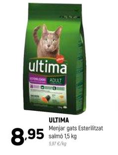 Oferta de Ultima - Menjar Gats Esterilitzat Salmó por 8,95€ en Coviran