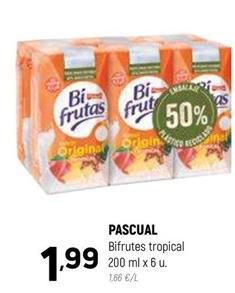 Oferta de Pascual - Bifrutes Tropical por 1,99€ en Coviran