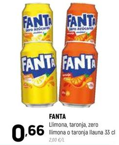 Oferta de Fanta - Llimona, Taronja, Zero Ilimona O Taronja Llauna por 0,66€ en Coviran