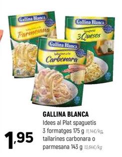 Oferta de Gallina Blanca - Idees Al Plat Spaguetis 3 Formatges por 1,95€ en Coviran