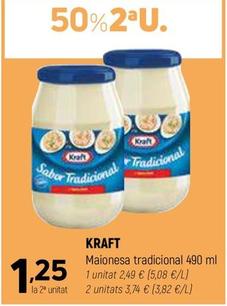 Oferta de Kraft - Maionesa Tradicional por 2,49€ en Coviran