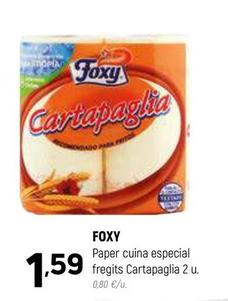 Oferta de Foxy - Paper Cuina Especial Fregits Cartapaglia 2 U por 1,59€ en Coviran