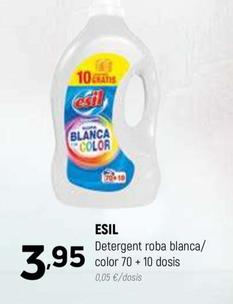 Oferta de Esil - Detergent Roba Blanca/ Color 70 + 10 Dosis por 3,95€ en Coviran