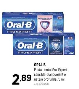 Oferta de Oral B - Pasta Dental Pro-Expert Sensible-Blanquejant O Neteja Profunda por 2,89€ en Coviran
