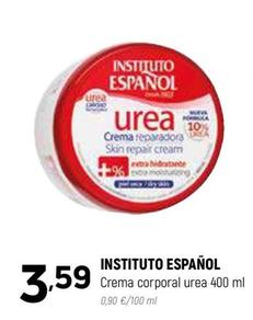 Oferta de Instituto Español - Crema Corporal Urea por 3,59€ en Coviran