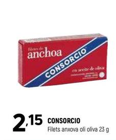 Oferta de Consorcio - Filets Anxova Oli Oliva por 2,15€ en Coviran