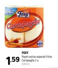 Oferta de Foxy - Papel Cocina Especial Fritos Cartapaglia 2 U por 1,59€ en Coviran