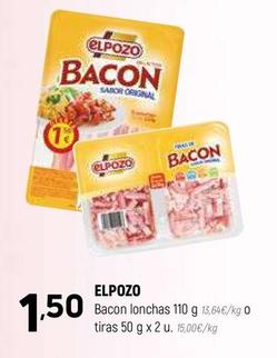 Oferta de Elpozo - Bacon Lonchas por 1,5€ en Coviran