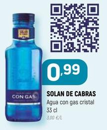 Oferta de Solán De Cabras - Agua Con Ggas Cristal por 0,99€ en Coviran