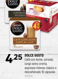 Oferta de Nescafé - Café Con Leche, Cortado, Lungo Extra Crema, Espresso Intenso Clásico o Descafeinado 16 C ápsulas por 4,25€ en Coviran