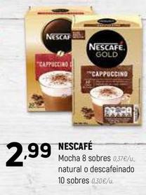 Oferta de Nescafé - Mocha 8 Sobres Natural o Descafeinado  por 2,99€ en Coviran