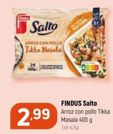Oferta de Findus - Salto Arroz Con Pollo Tikka Masala por 2,99€ en Coviran
