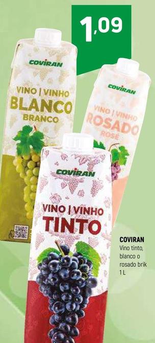 Oferta de Coviran - Vino Tinto, Blanco O Rosado Brik por 1,09€ en Coviran
